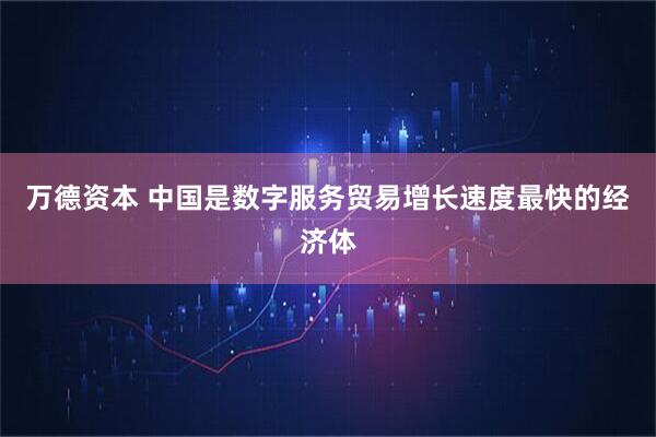 万德资本 中国是数字服务贸易增长速度最快的经济体